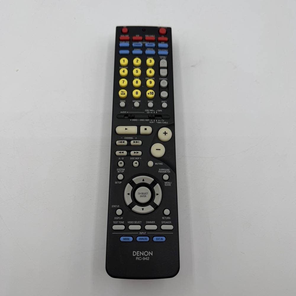 Original DENON‎ RC-942 Remote Control AVR-1404 AVR-1484 DHT-484XP AVR-484